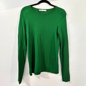Zara Long Sleeve Basic Top – Green